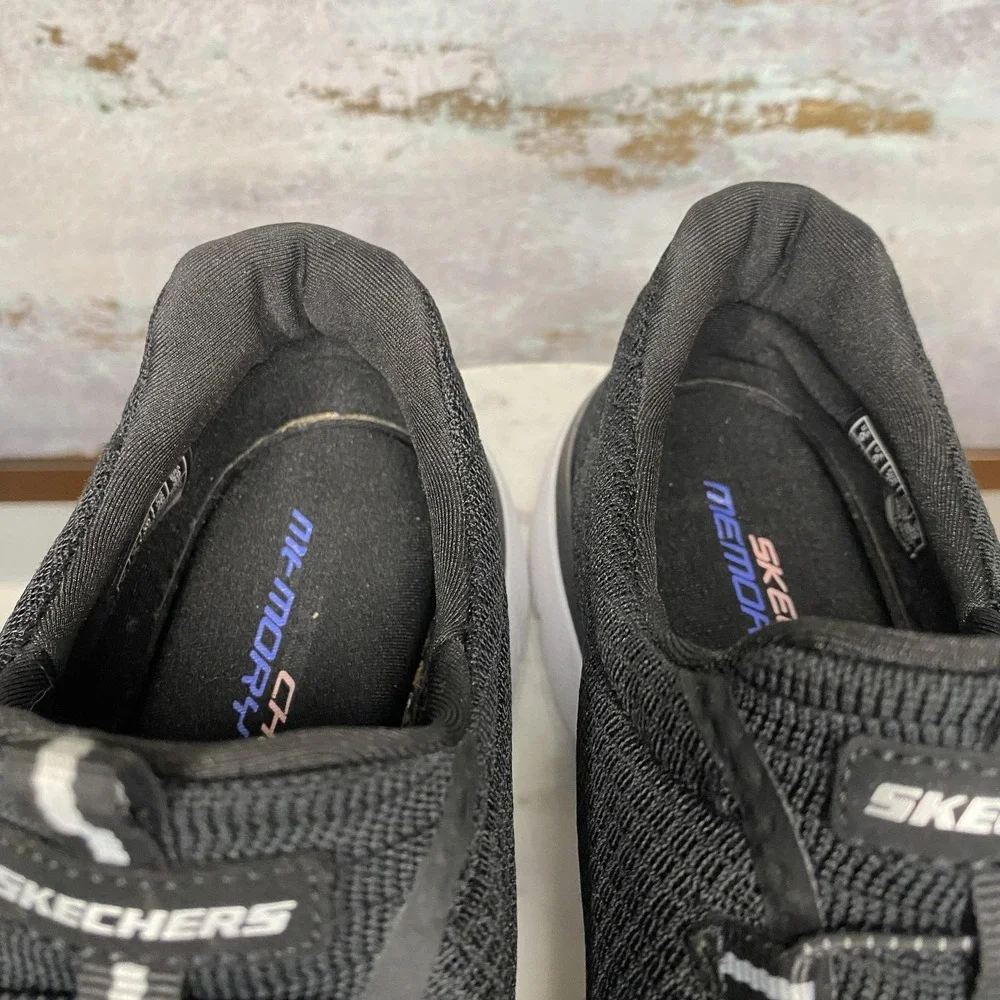 Skechers Shoes Womens Size 9 Black Mesh Slip On Memory Foam Walking Sneakers